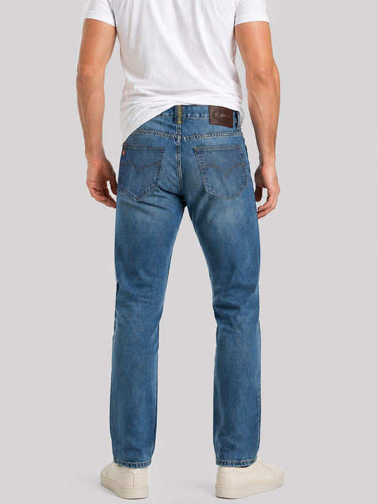 Jeans Recto Azul Petróleo Hombre