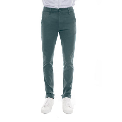 Pantalón Chino Skinny Hombre Tiro Bajo Cemento