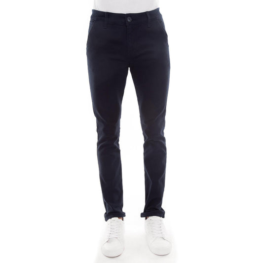 Pantalón Chino Skinny Premium Hombre Gabardina Stretch Marino Edward's®