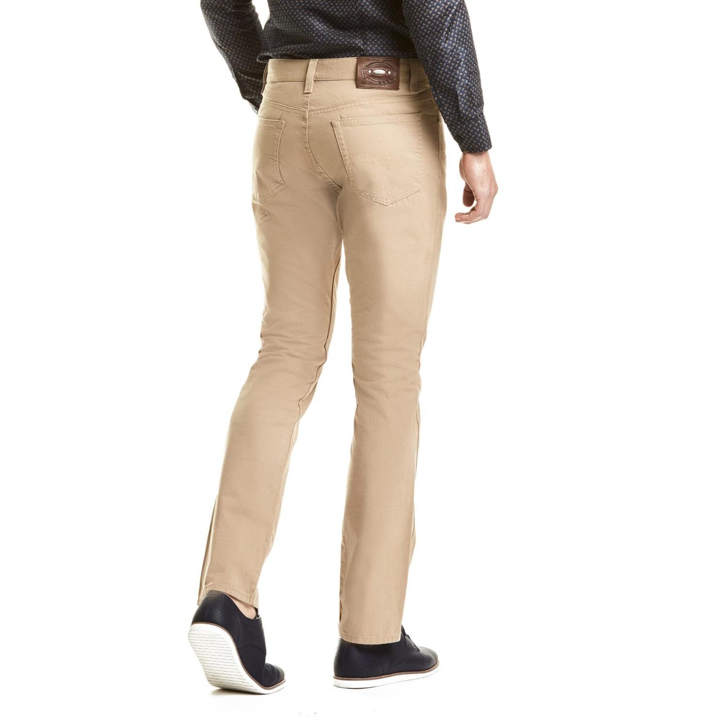 MEN'S SLIM GREY TWILL TROUSERS