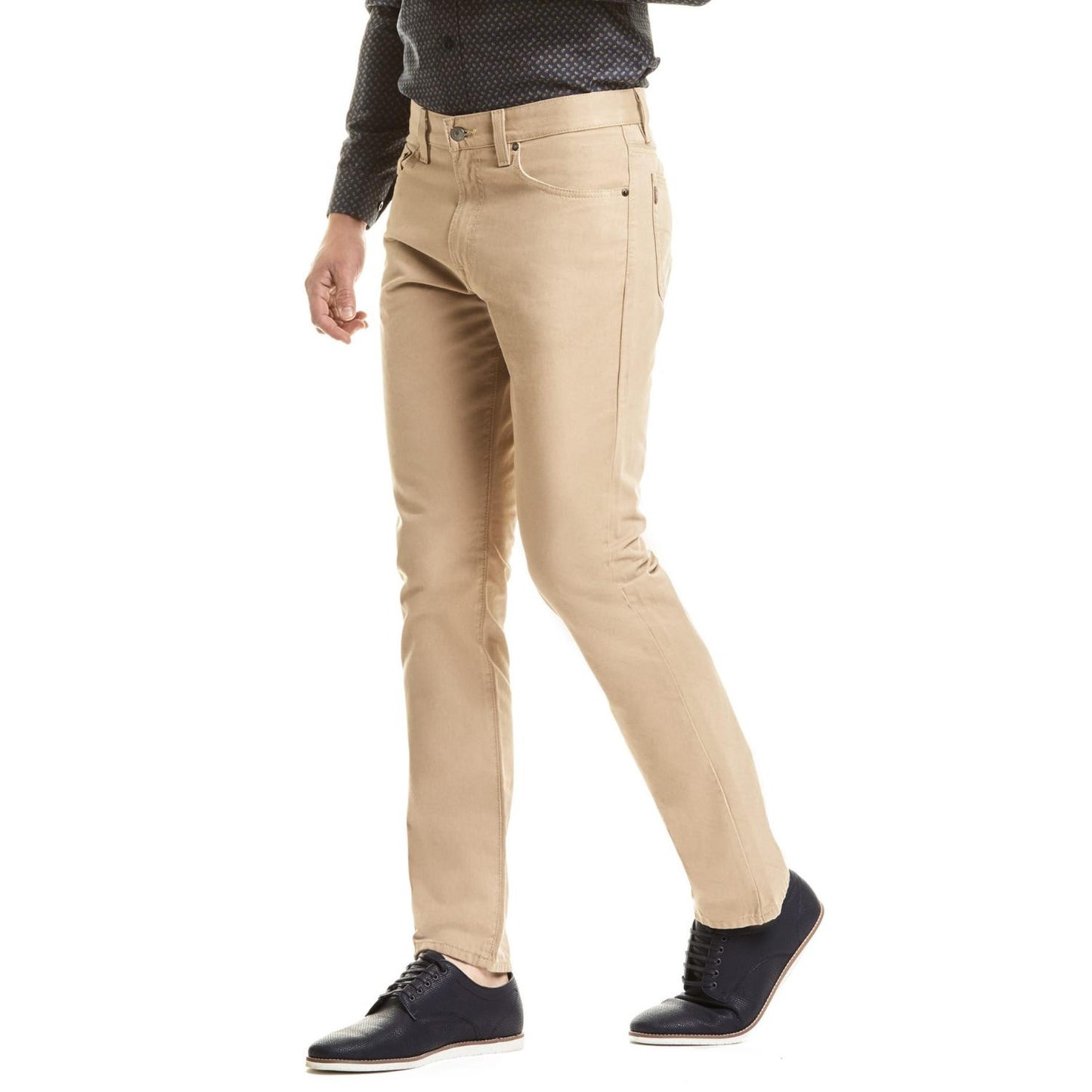 MEN'S SLIM GREY TWILL TROUSERS