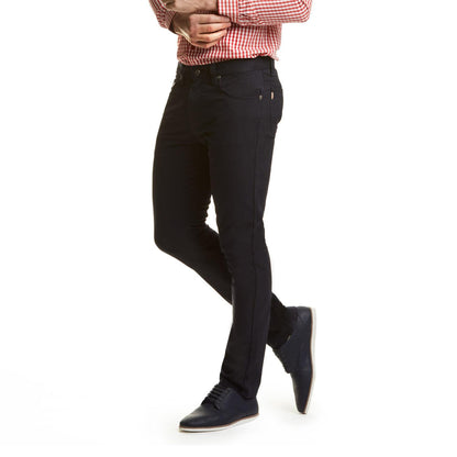 MEN'S SLIM NAVY TRENCH TROUSERS